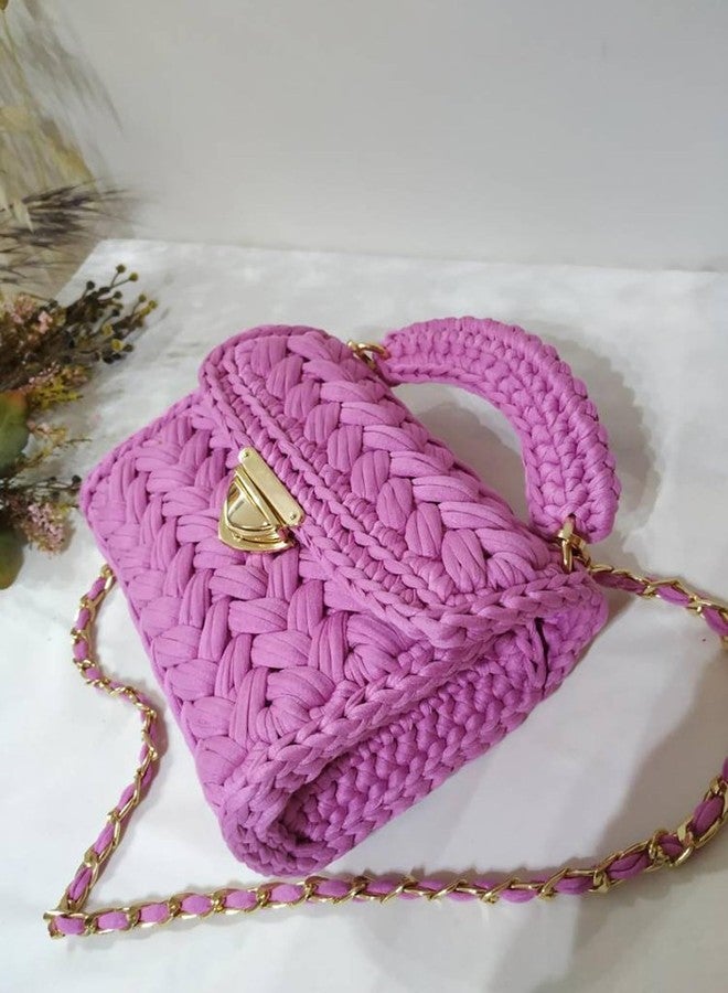 vihs Ethnic Handcrafted Sling Bag for Women Side Bag with Intricate Tassel Detailing & Chain Shoulder Strap Girls Casual Shoulder Bag for Gift Pink Occasion Crossbody Bag - Image 5